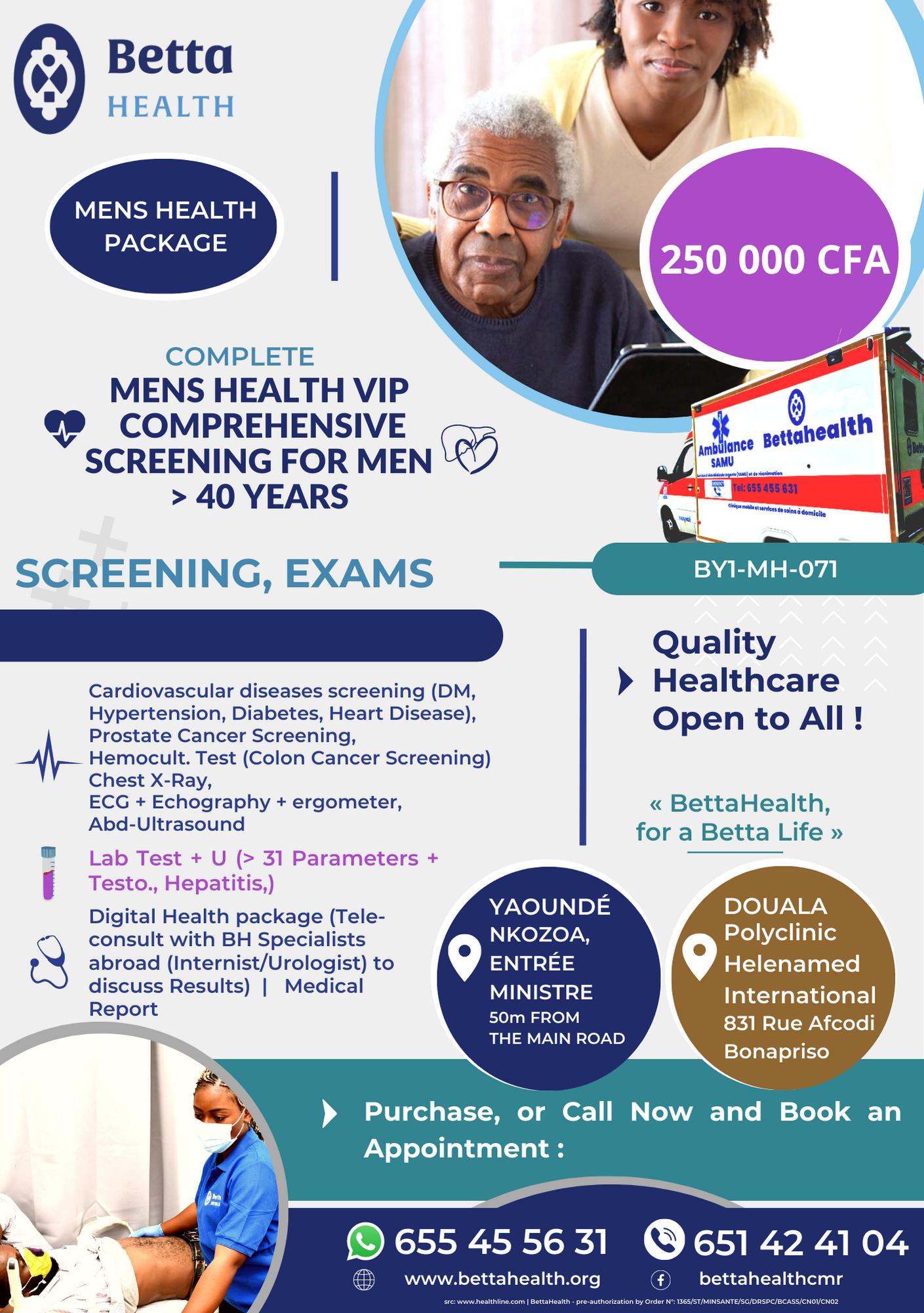 MENS HEALTH VIP | COMPREHENSIVE SCREENING FOR MEN > 40 YEARS